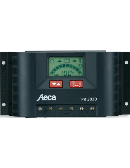 Regulador solar 30A y 12-24V Steca PR3030 Display LCD Digital