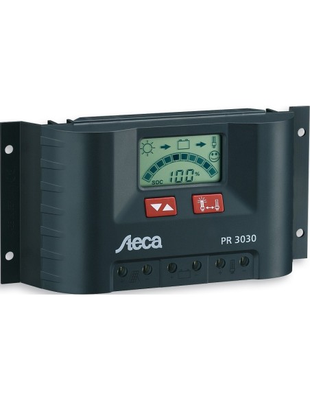 Regulador solar 30A y 12-24V Steca PR3030 Display LCD Digital