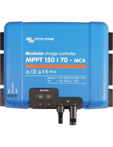 Regulador solar MPPT Victron BlueSolar MPPT 150/70-MC4 de 70A y 12-24-36-48V