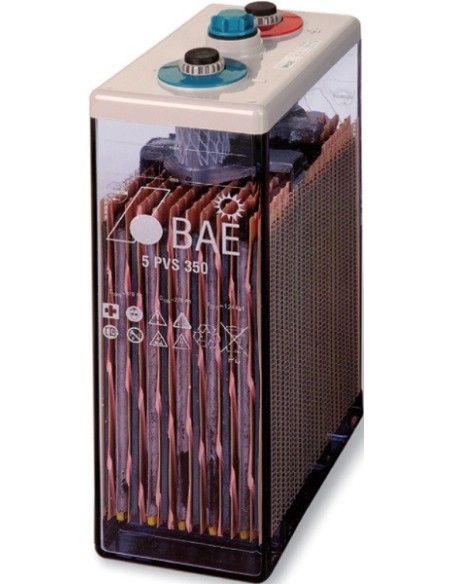 Batería estacionaria BAE Secura 5 PVS 350 de 359Ah C100 , 12V (6 unidades de batería de 2 Voltios)