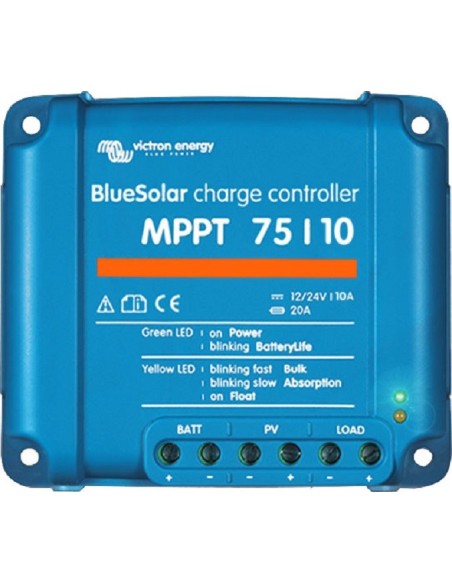 Regulador solar MPPT Victron BlueSolar MPPT 75/10 de 10A y 12-24V