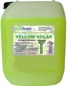 Garrafa 10 litros de anticongelante-refrigerante concentrado para uso solar