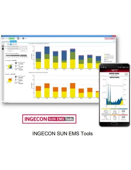 Inversor híbrido con paneles y baterías, Ingecon Sun Storage 1Play 3TL