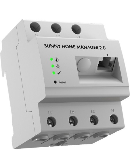 Kit autoconsumo de hasta 3000W sin inyección a red y monitorización, con SMA Sunny Boy 3.0 y Sunny Home Manager 2.0
