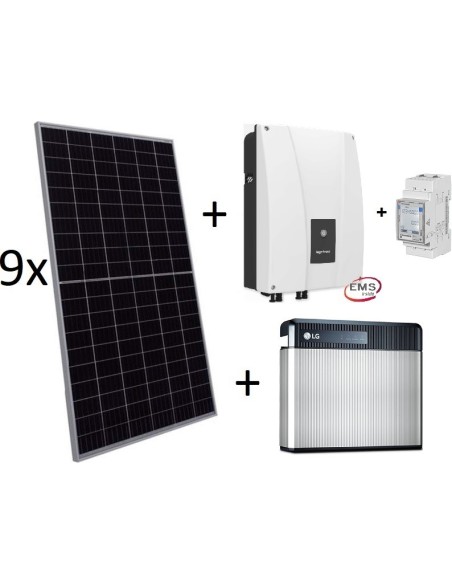 Kit autoconsumo con batería de litio, Ingecon Sun Storage 1Play 3TL M y paneles solares