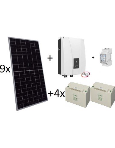 Kit autoconsumo con baterías de plomo, Ingecon Sun Storage 1Play 3TL M y paneles solares