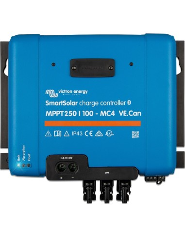 Regulador solar MPPT Victron SmartSolar MPPT 250/100-MC4 VE.Can de 100A y 250V