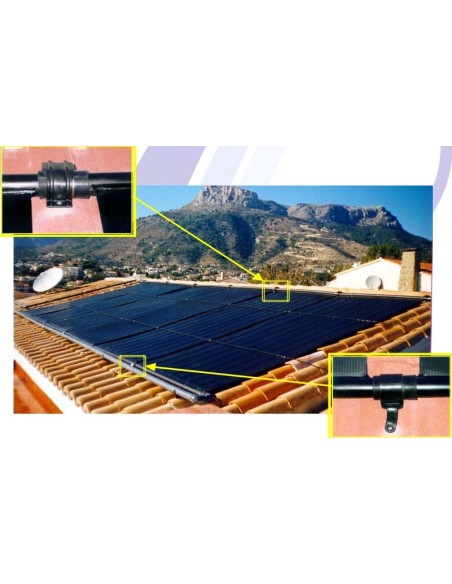 Panel captador solar para piscinas Solapool Plus de polipropileno y 120X500cm
